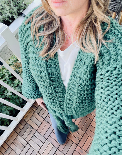 SoHo Chunky Crochet Cardigan