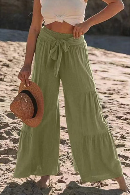 Tiered Wide Leg Pants