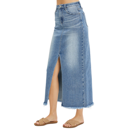 Midi-Maxi Denim Skirt