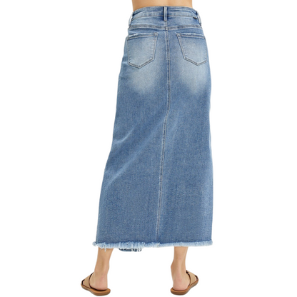 Midi-Maxi Denim Skirt