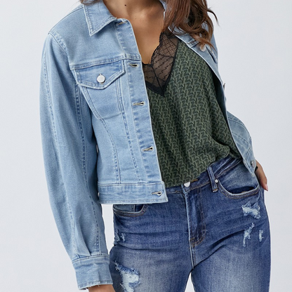 Balloon Sleeve Denim Jacket