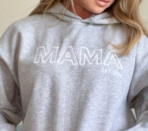 New School Vibes Mom,Nana,Grandma... Custom Embroidered Hoodie