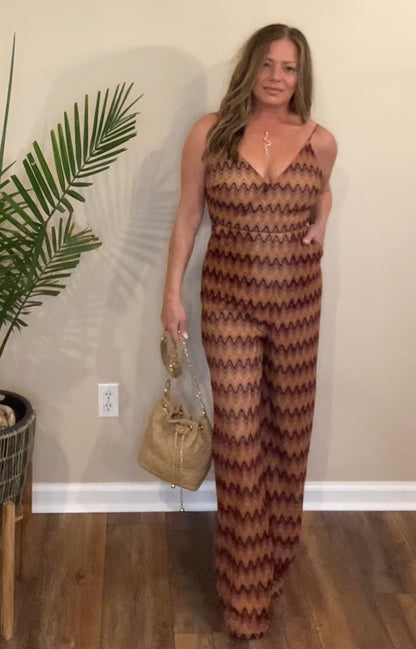 Crochet Chevron Jumpsuit