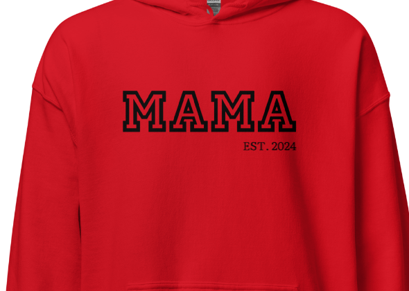 College Vibes Mama,Nana,Grandma...Custom Embroidered Hoodie