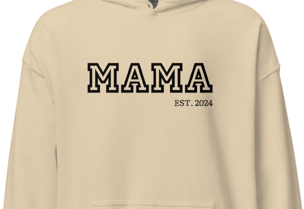 College Vibes Mama,Nana,Grandma...Custom Embroidered Hoodie