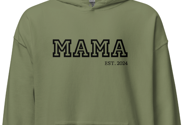 College Vibes Mama,Nana,Grandma...Custom Embroidered Hoodie