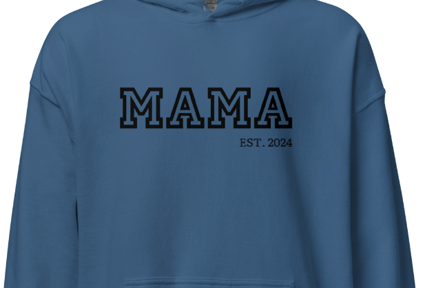 College Vibes Mama,Nana,Grandma...Custom Embroidered Hoodie