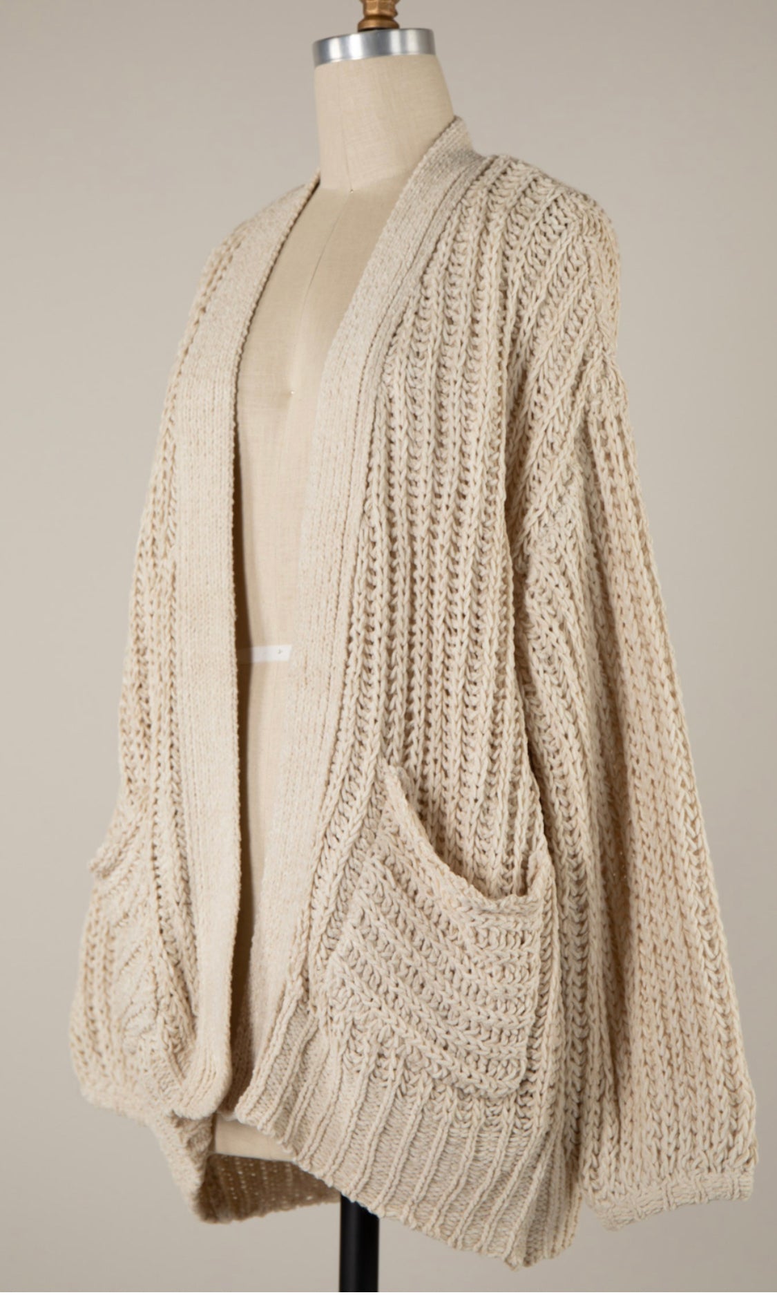 Tan chunky knit outlet cardigan