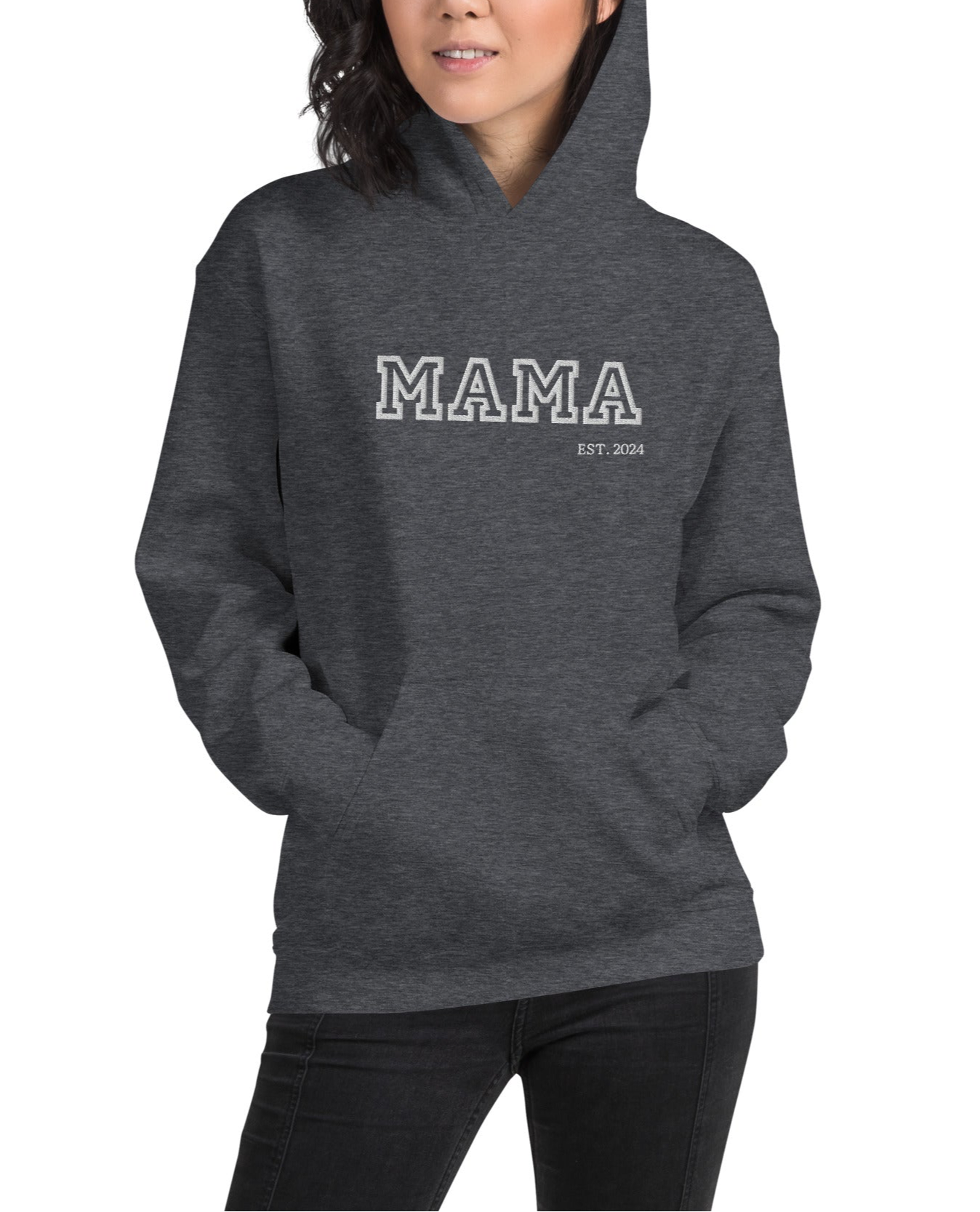 College Vibes Mama,Nana,Grandma...Custom Embroidered Hoodie