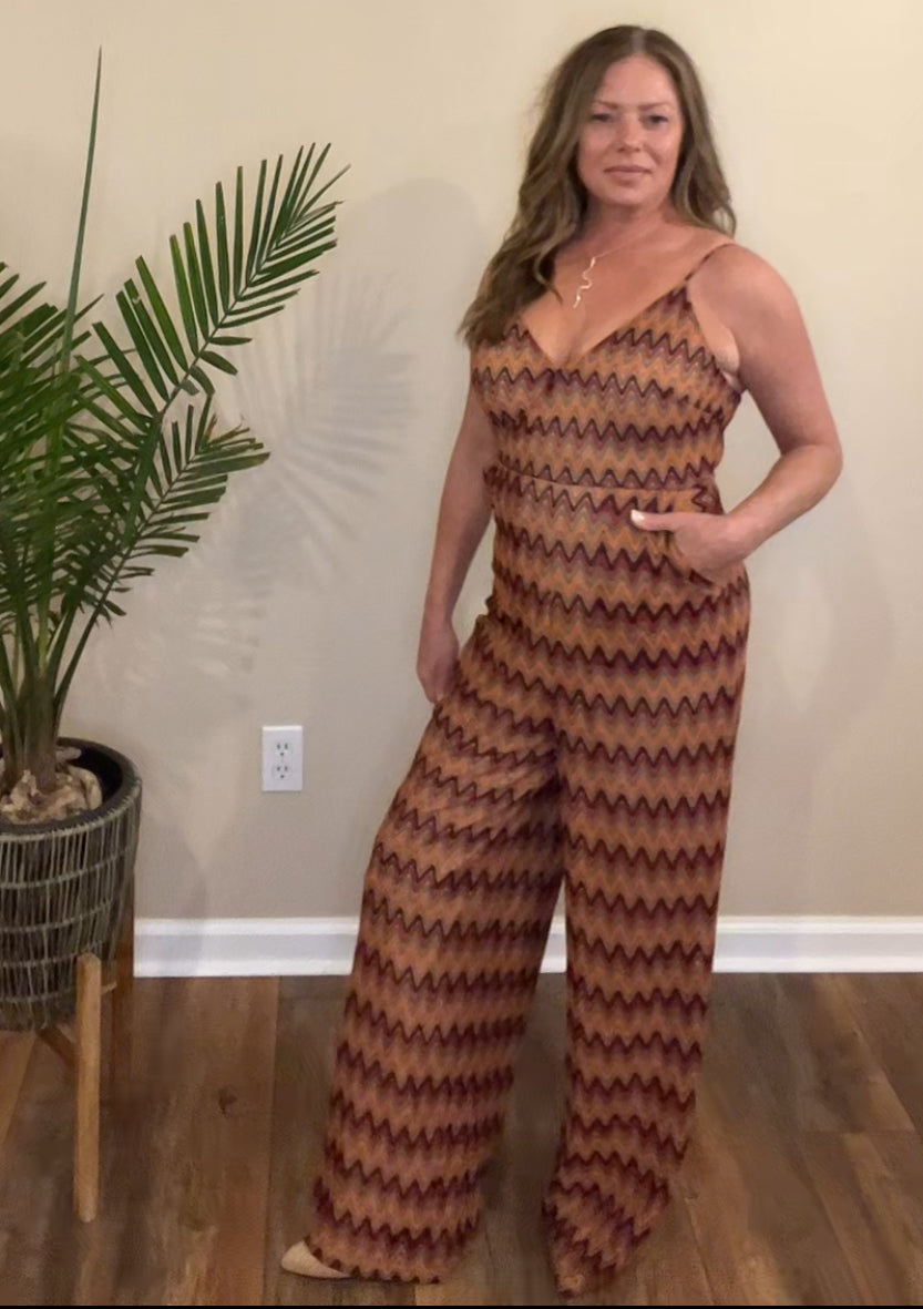 Crochet Chevron Jumpsuit