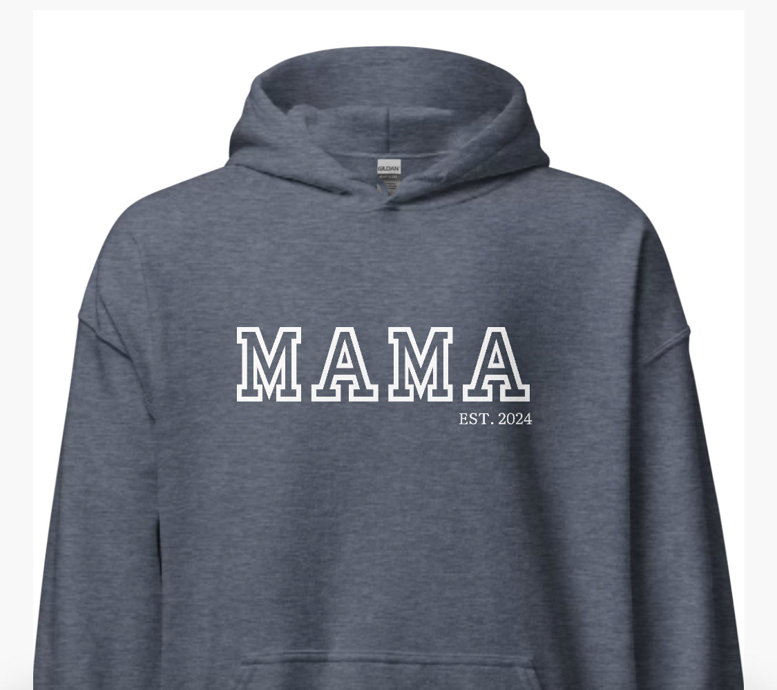 Old School Vibes Mama,Nana,Grandma...Custom Embroidered Hoodie