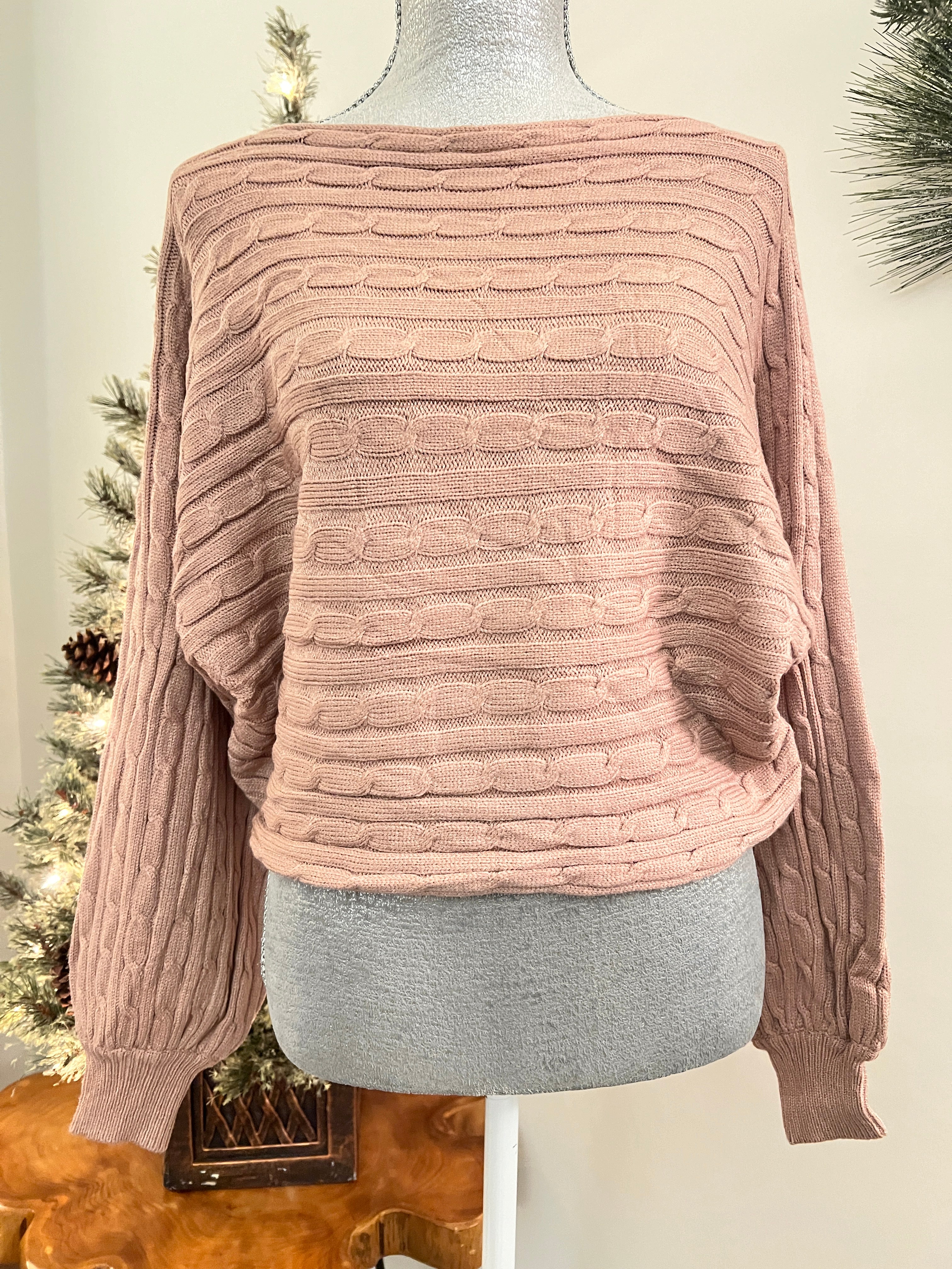 Braided Cable Knit Sweater – Say More Boutique