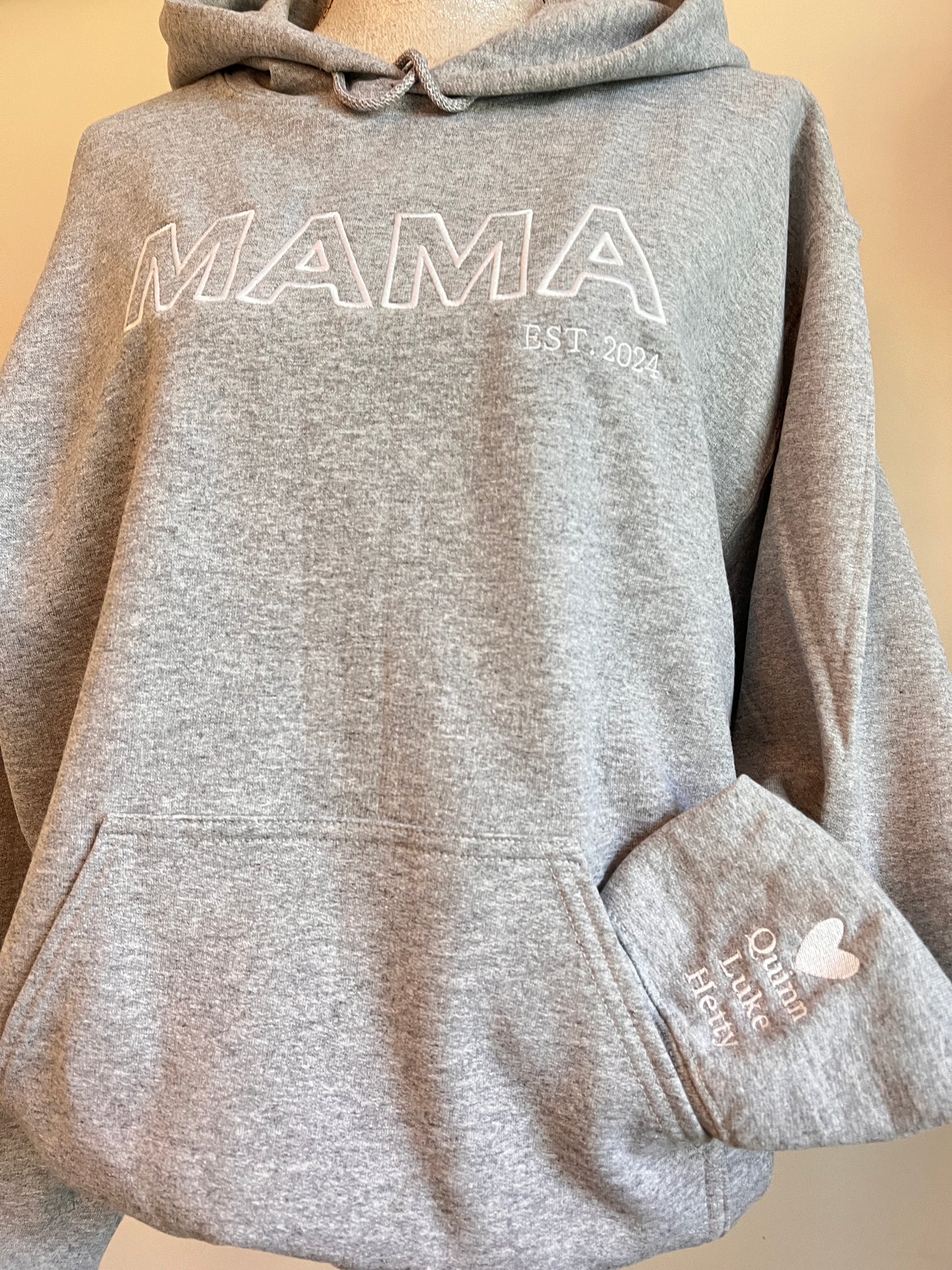 New School Vibes Mom,Nana,Grandma... Custom Embroidered Hoodie