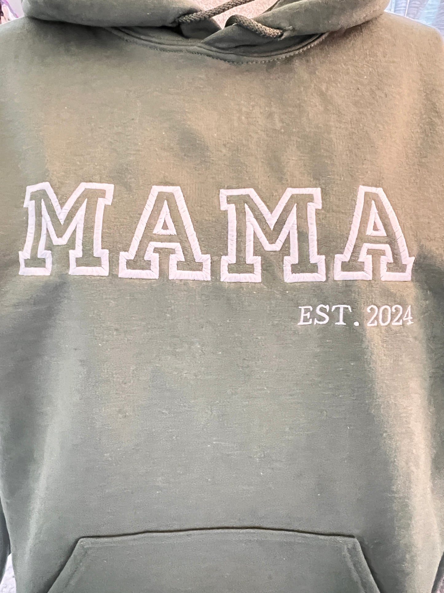 College Vibes Mama,Nana,Grandma...Custom Embroidered Hoodie