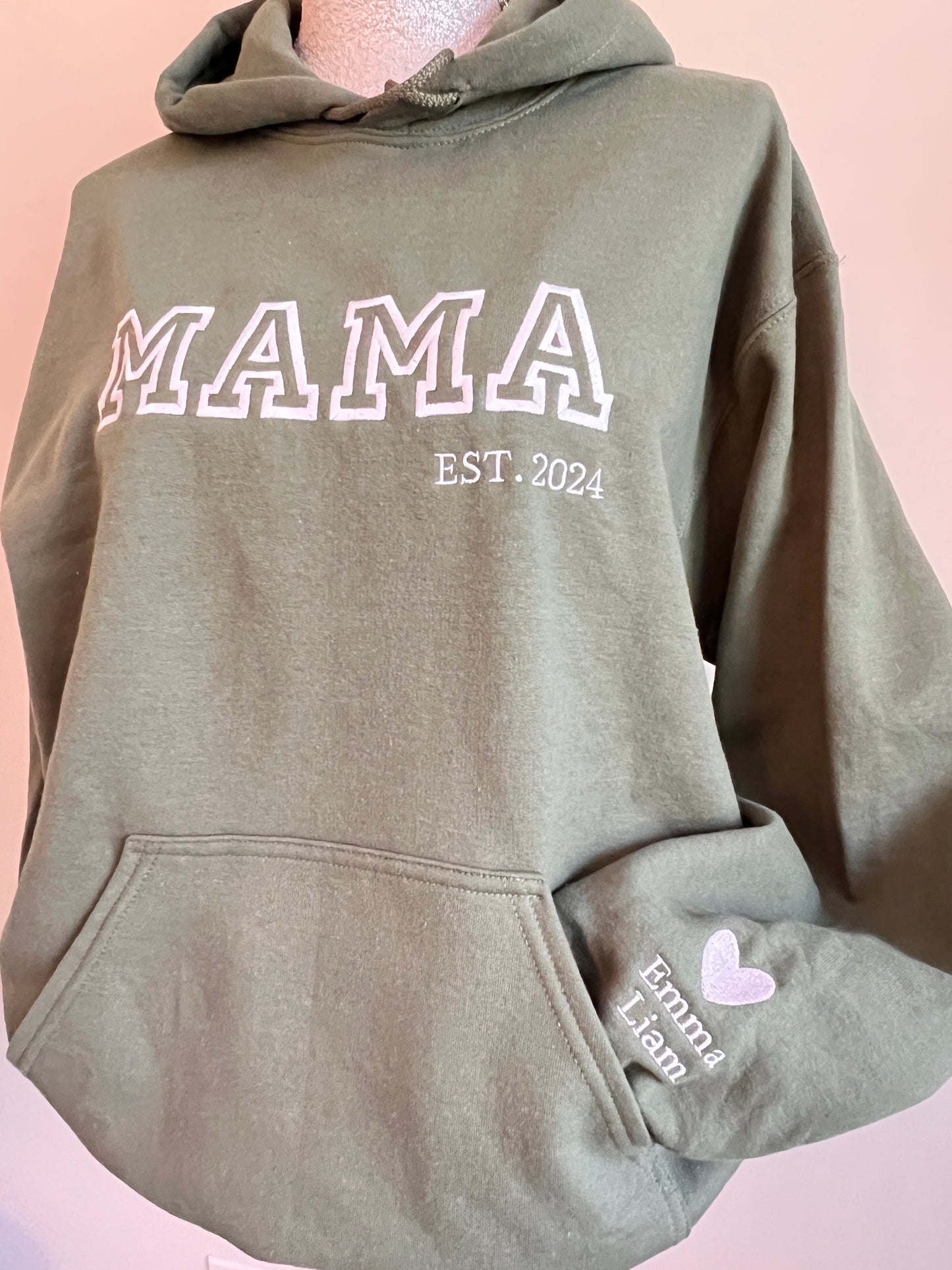 College Vibes Mama,Nana,Grandma...Custom Embroidered Hoodie