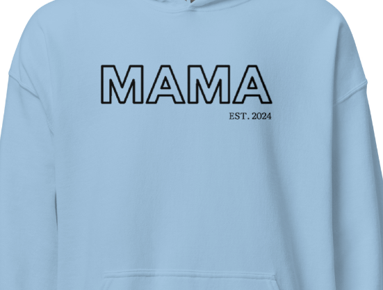 New School Vibes Mom,Nana,Grandma... Custom Embroidered Hoodie