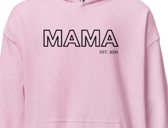 New School Vibes Mom,Nana,Grandma... Custom Embroidered Hoodie