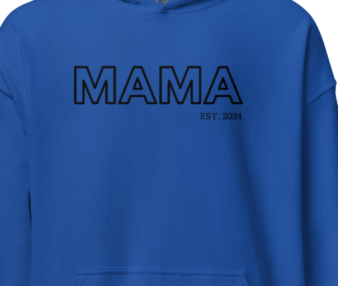 New School Vibes Mom,Nana,Grandma... Custom Embroidered Hoodie