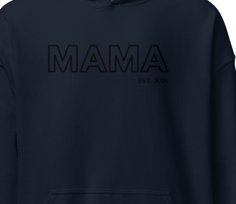 New School Vibes Mom,Nana,Grandma... Custom Embroidered Hoodie