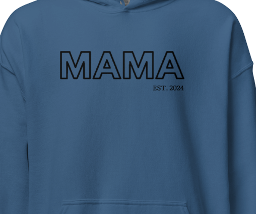 New School Vibes Mom,Nana,Grandma... Custom Embroidered Hoodie