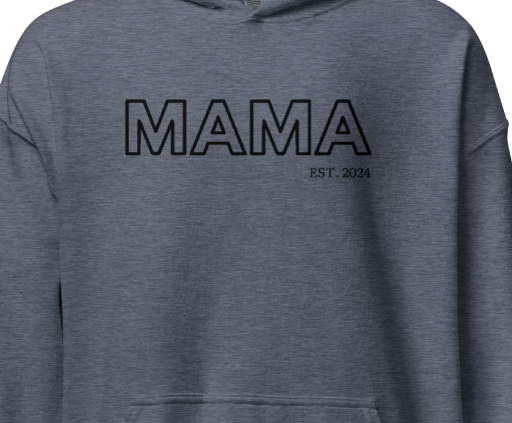 New School Vibes Mom,Nana,Grandma... Custom Embroidered Hoodie