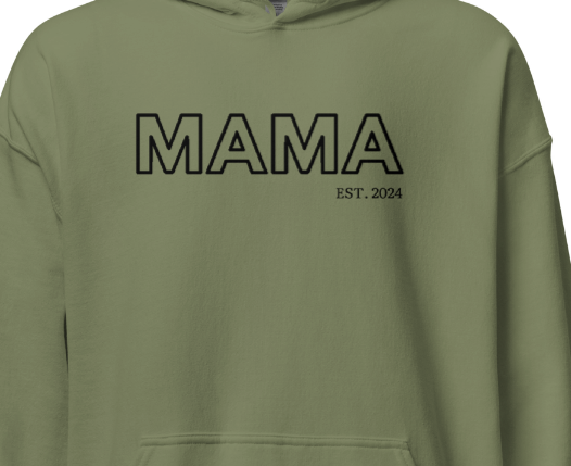 New School Vibes Mom,Nana,Grandma... Custom Embroidered Hoodie