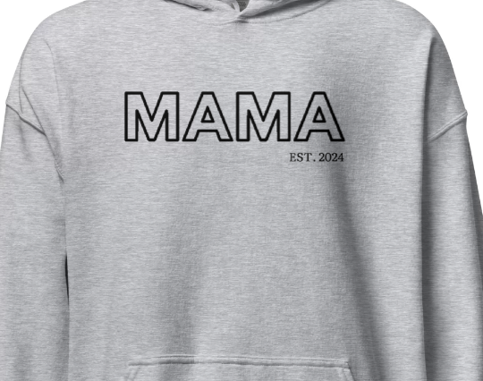 New School Vibes Mom,Nana,Grandma... Custom Embroidered Hoodie