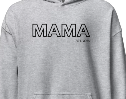 New School Vibes Mom,Nana,Grandma... Custom Embroidered Hoodie