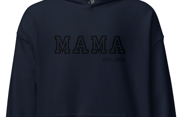 Old School Vibes Mama,Nana,Grandma...Custom Embroidered Hoodie