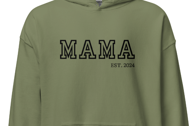 Old School Vibes Mama,Nana,Grandma...Custom Embroidered Hoodie