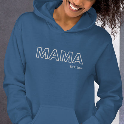 New School Vibes Mom,Nana,Grandma... Custom Embroidered Hoodie