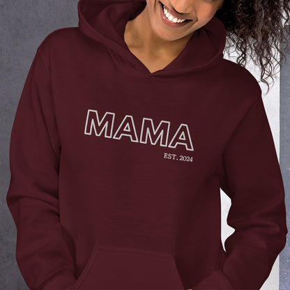 New School Vibes Mom,Nana,Grandma... Custom Embroidered Hoodie