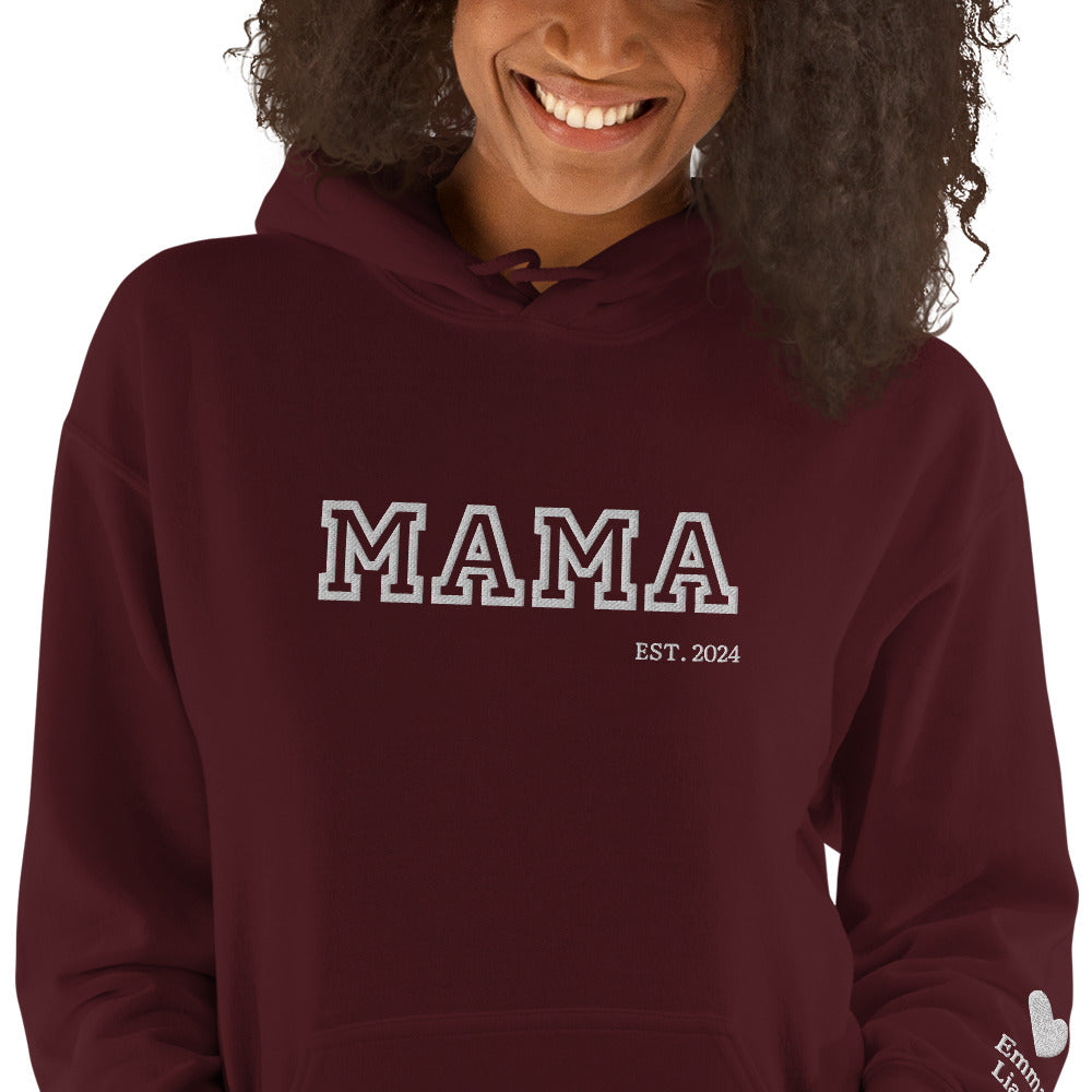 College Vibes Mama,Nana,Grandma...Custom Embroidered Hoodie