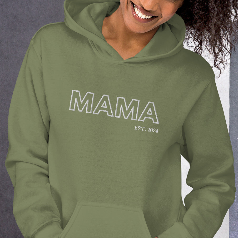 New School Vibes Mom,Nana,Grandma... Custom Embroidered Hoodie