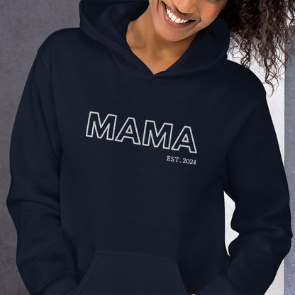 New School Vibes Mom,Nana,Grandma... Custom Embroidered Hoodie