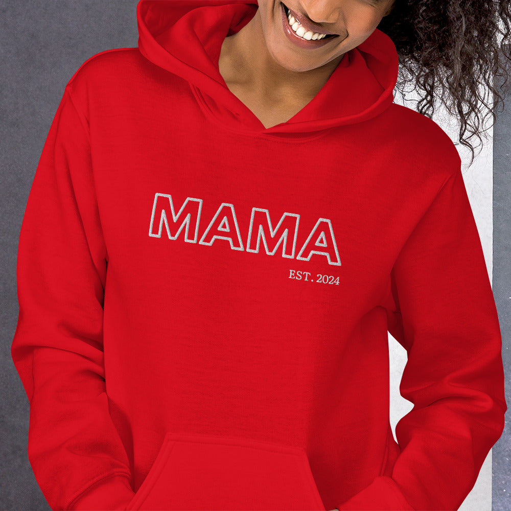 New School Vibes Mom,Nana,Grandma... Custom Embroidered Hoodie