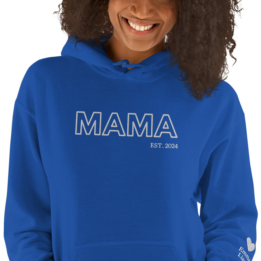 New School Vibes Mom,Nana,Grandma... Custom Embroidered Hoodie