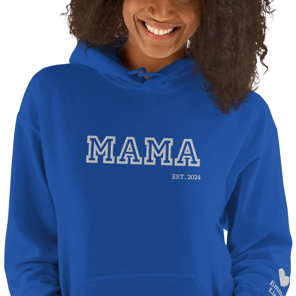 College Vibes Mama,Nana,Grandma...Custom Embroidered Hoodie