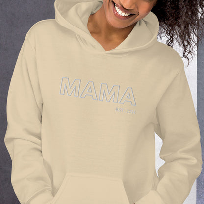 New School Vibes Mom,Nana,Grandma... Custom Embroidered Hoodie