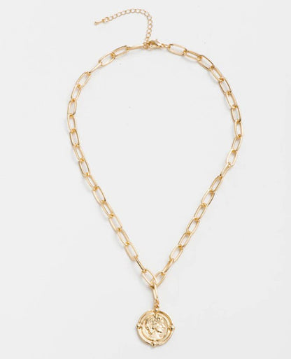 Gold Coin Pendant Necklace