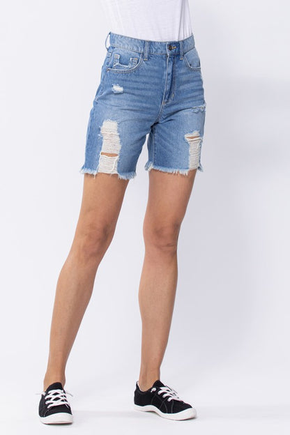 Tomboy Denim Biker Shorts