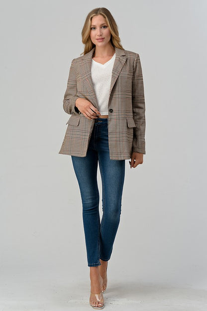 Classic Plaid Blazer