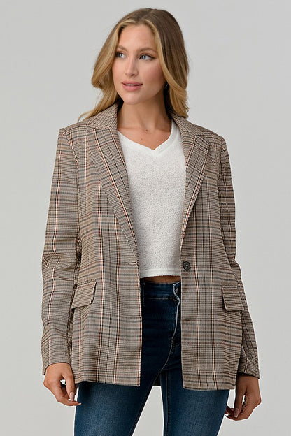 Classic Plaid Blazer