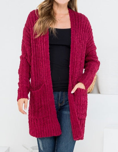 Ribbed Popcorn Cardigan