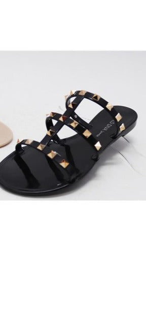 Sandals, Studded Sandals, Say More Boutique, Ccocci